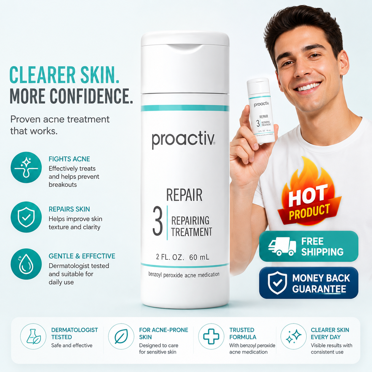 Proactiv 2 oz Repairing Treatment Step 3 for acne-prone skin