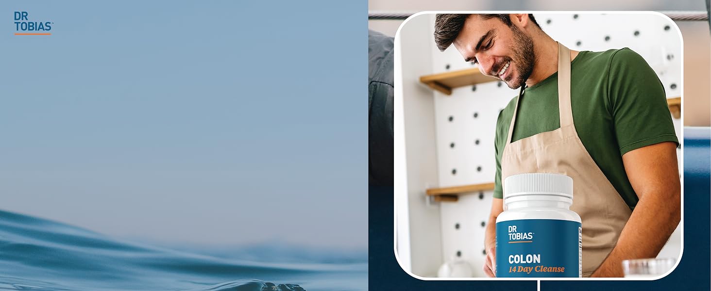 Dr. Tobias Colon 14 Day Cleanse, Advanced Gut Cleanse Detox for Women & Men with Cascara Sagrada, Psyllium Husk, Senna Leaf & Probiotics, Non-GMO Colon Cleanse, 28 Capsules 1-2 Daily 24Hr Smart