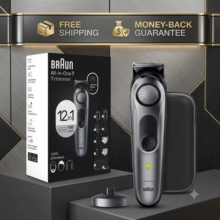 Braun Series 7 AiO7440 rechargeable 12-in-1 body beard and hair trimmer