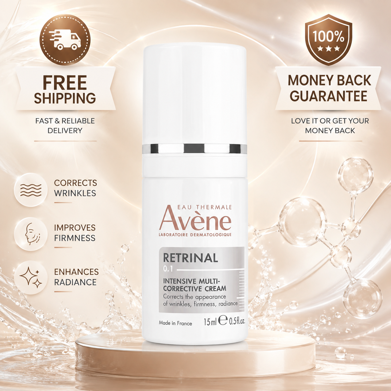 Avene Retrinal 0.1% Intensive Multi-Corrective Cream - 0.5 fl oz - 24hrsmart