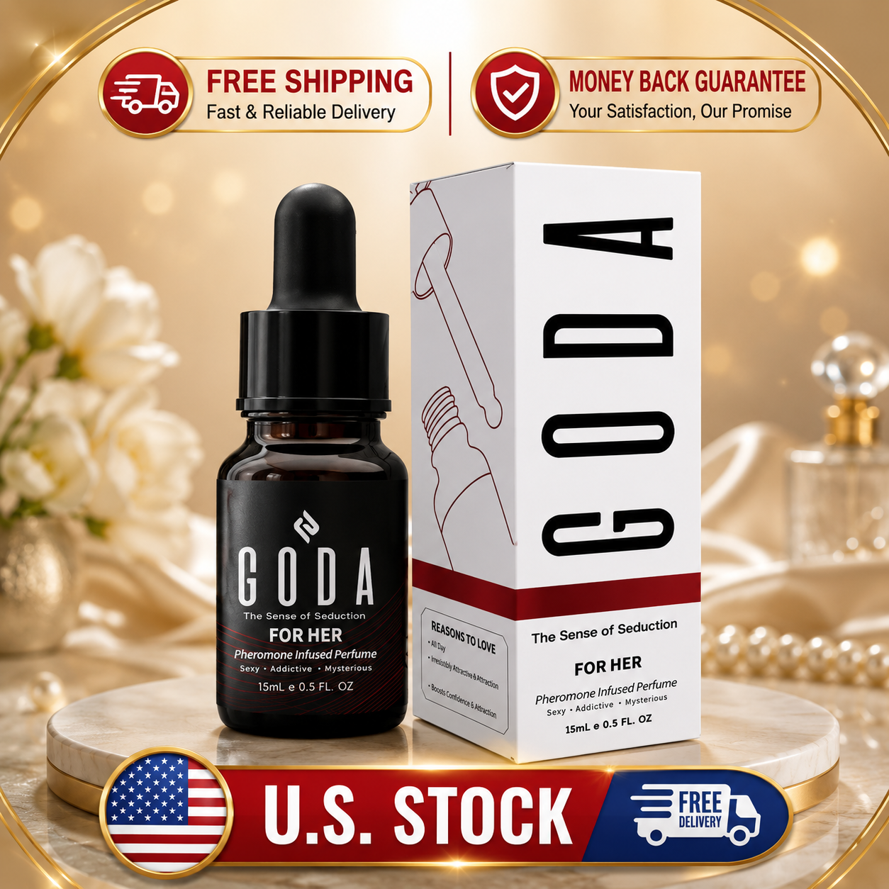 GODA For Her Pheromone Perfume For Women Long-Lasting 15ml NEW FREE SHIPPING - 24hrsmart