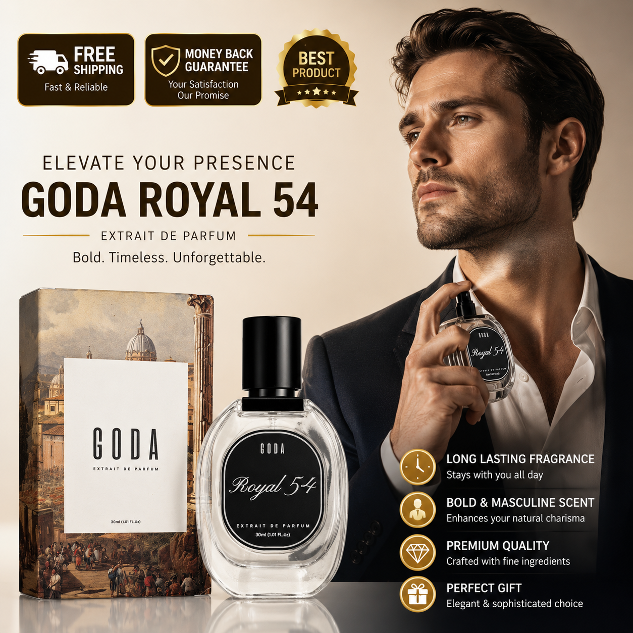 GODA Royal 54 Limited Edition Extrait de Parfum premium fragrance in new box