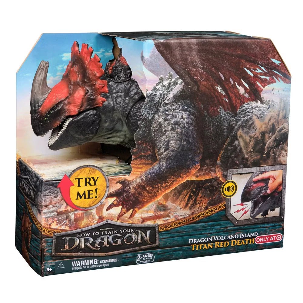 Best Titan Red Death Dragon Figure – Large Dragon Toy for Kids - 24hrsmart
