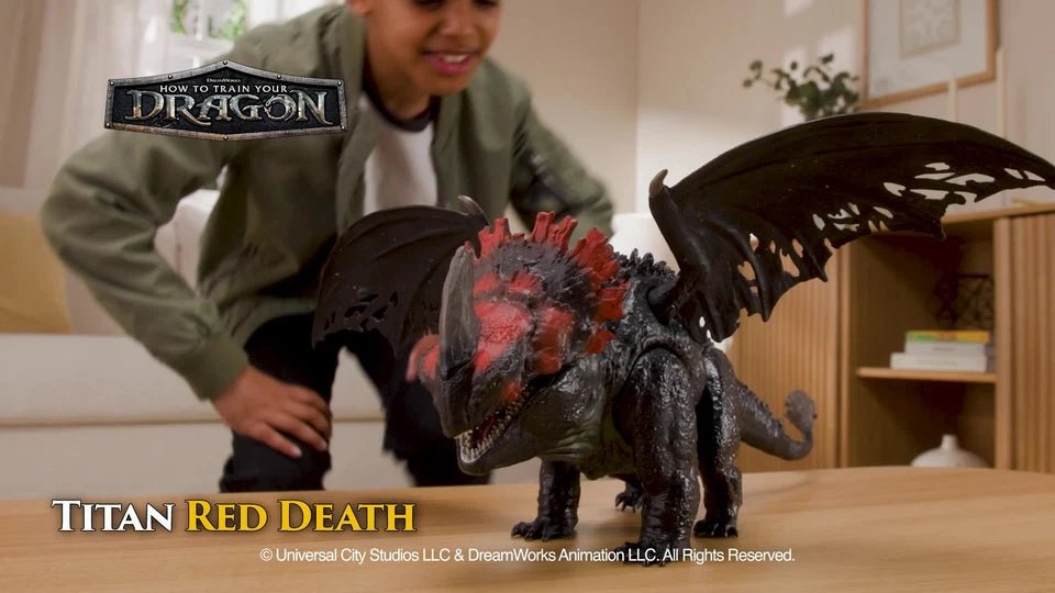 Best Titan Red Death Dragon Figure – Large Dragon Toy for Kids - 24hrsmart