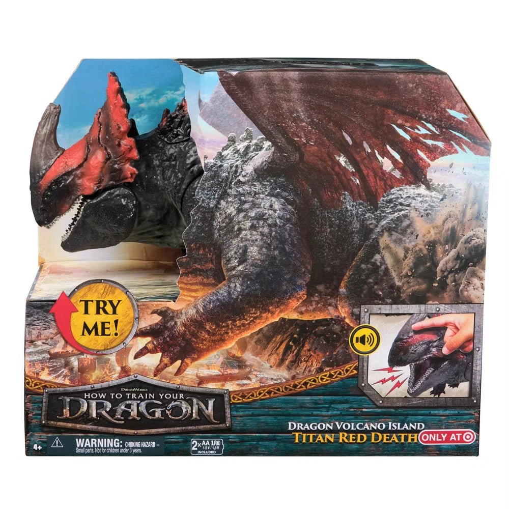 Best Titan Red Death Dragon Figure – Large Dragon Toy for Kids - 24hrsmart