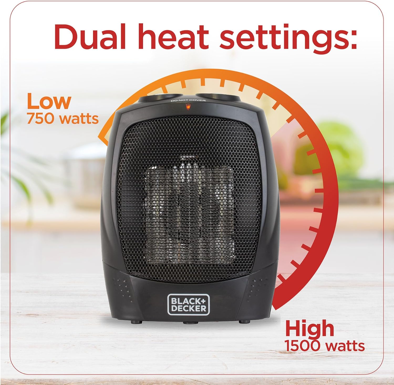 BLACK+DECKER Personal Ceramic Indoor Heater Black - 24hrsmart