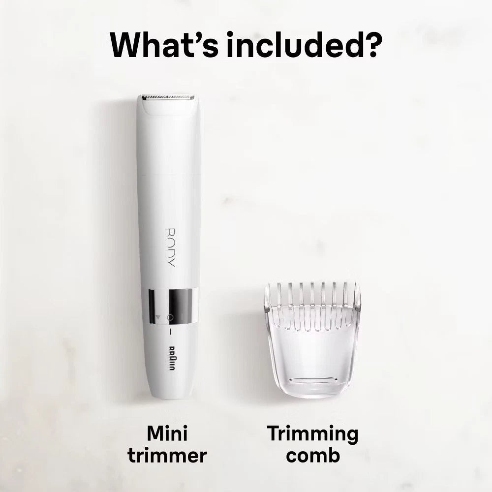 Braun BS1000 Mini Hair Trimmer Women Facial Body Remover - 24hrsmart