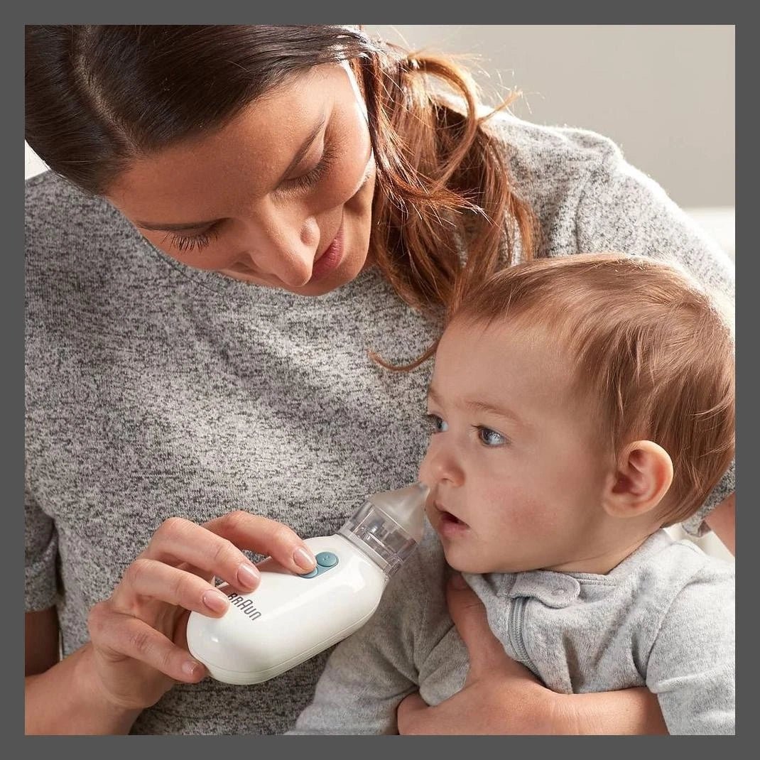 Braun Nasal Aspirator Baby Two Suction Levels Quiet Cleaner - 24hrsmart
