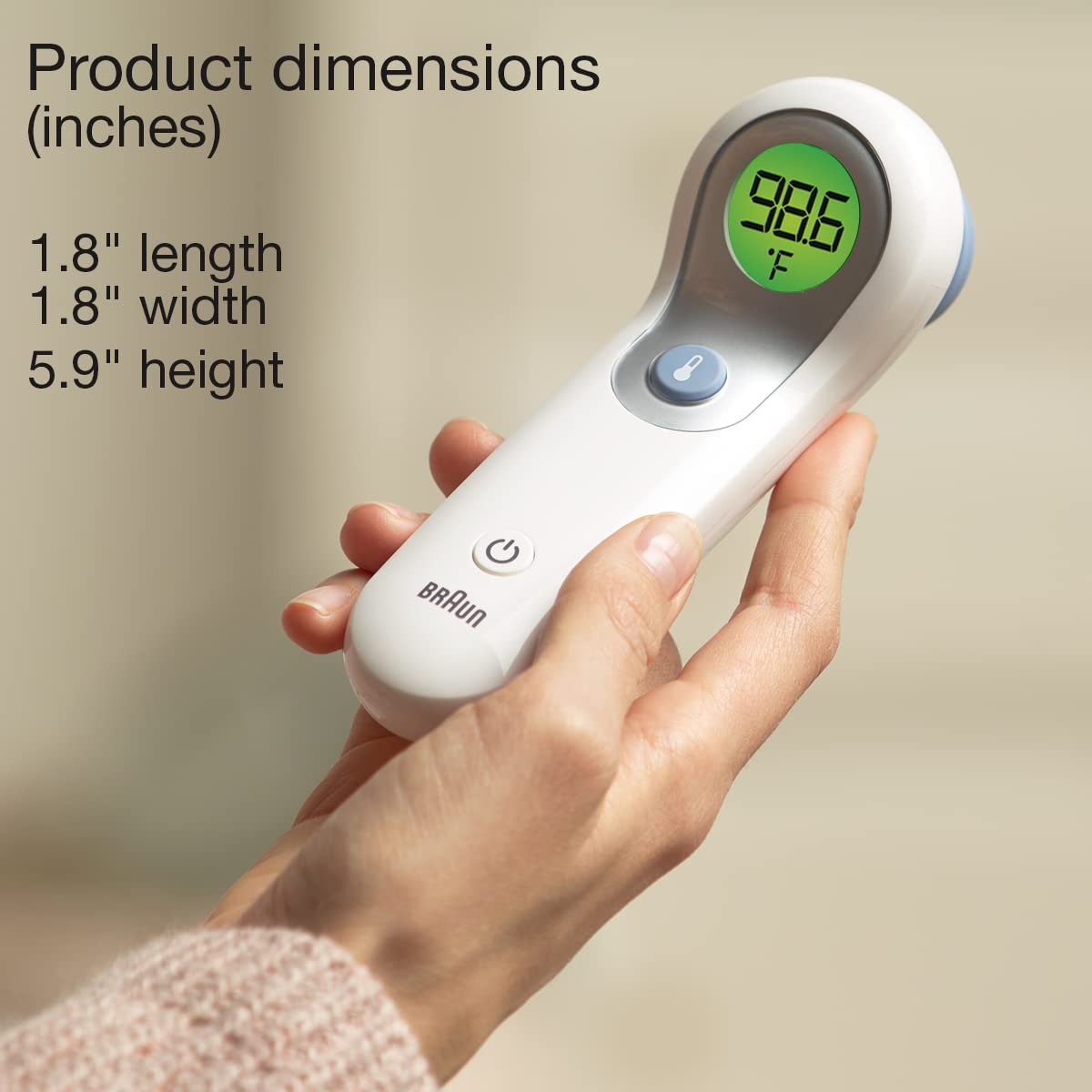 Braun No Touch and Forehead Thermometer - Touchless Thermometer for Adults, Babies, Toddlers & Kids, Color - Coded Fever Guidance, Fast, Reliable, and Accurate Results - 24hrsmart