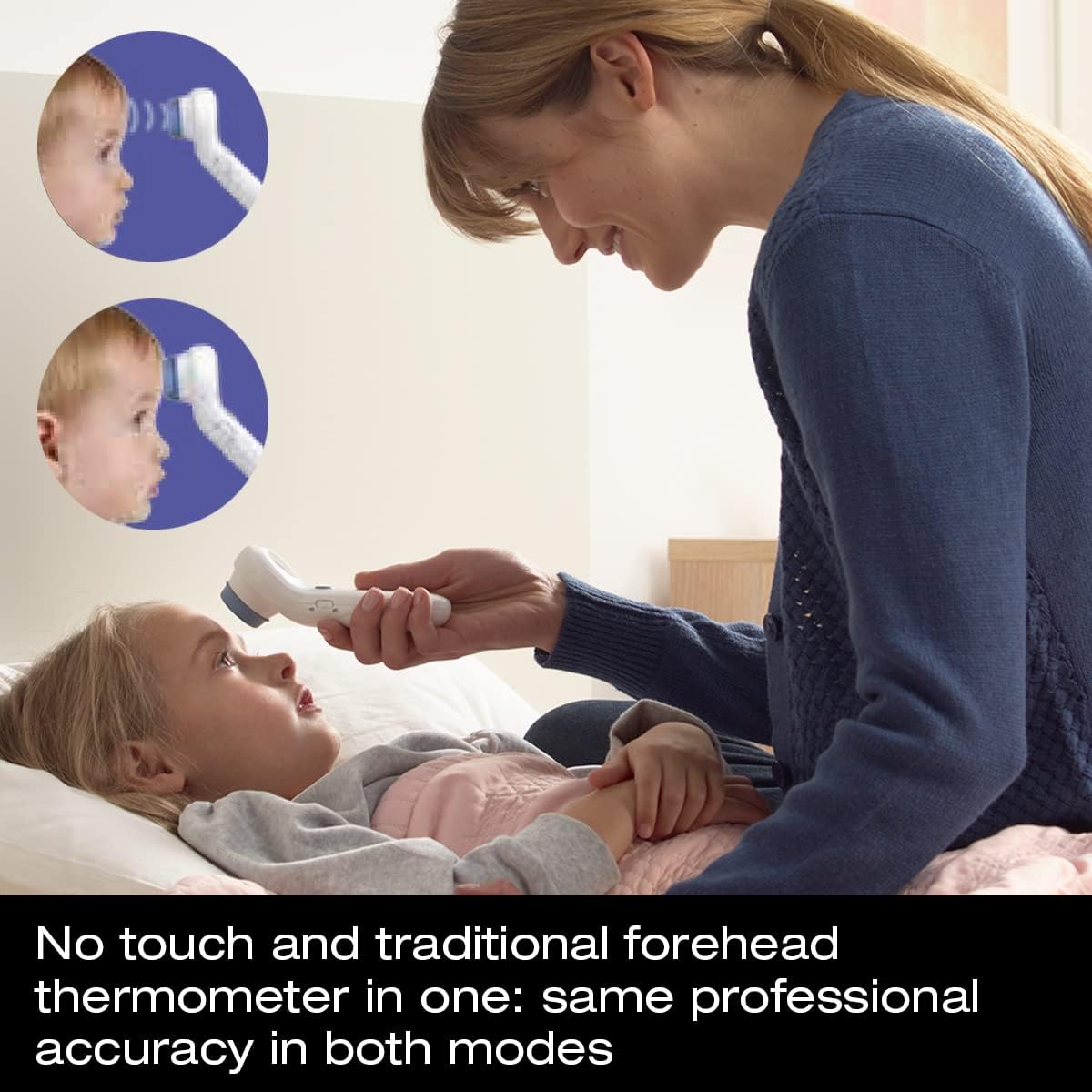 Braun No Touch and Forehead Thermometer - Touchless Thermometer for Adults, Babies, Toddlers & Kids, Color - Coded Fever Guidance, Fast, Reliable, and Accurate Results - 24hrsmart