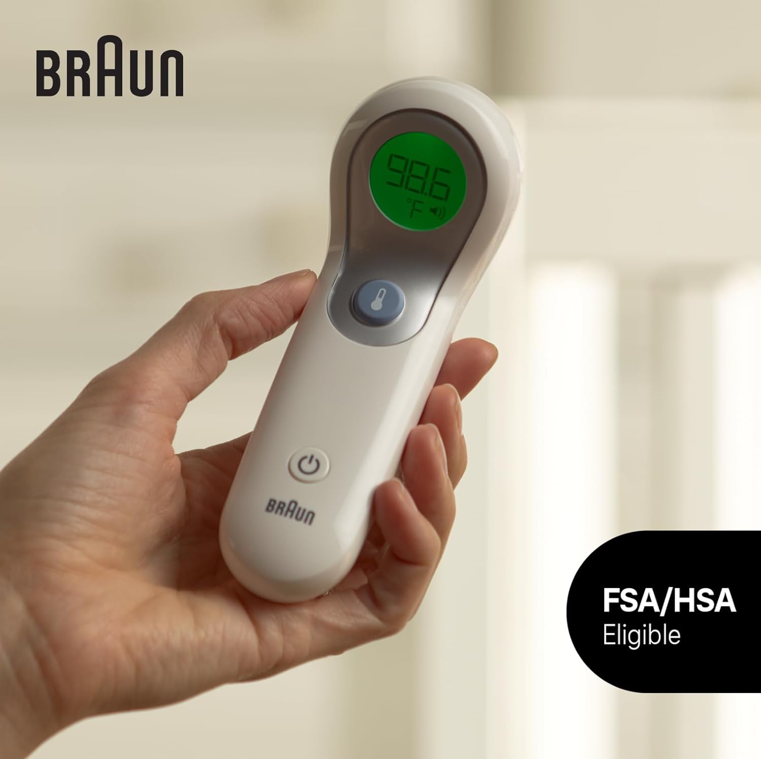 Braun No Touch and Forehead Thermometer - Touchless Thermometer for Adults, Babies, Toddlers & Kids, Color - Coded Fever Guidance, Fast, Reliable, and Accurate Results - 24hrsmart