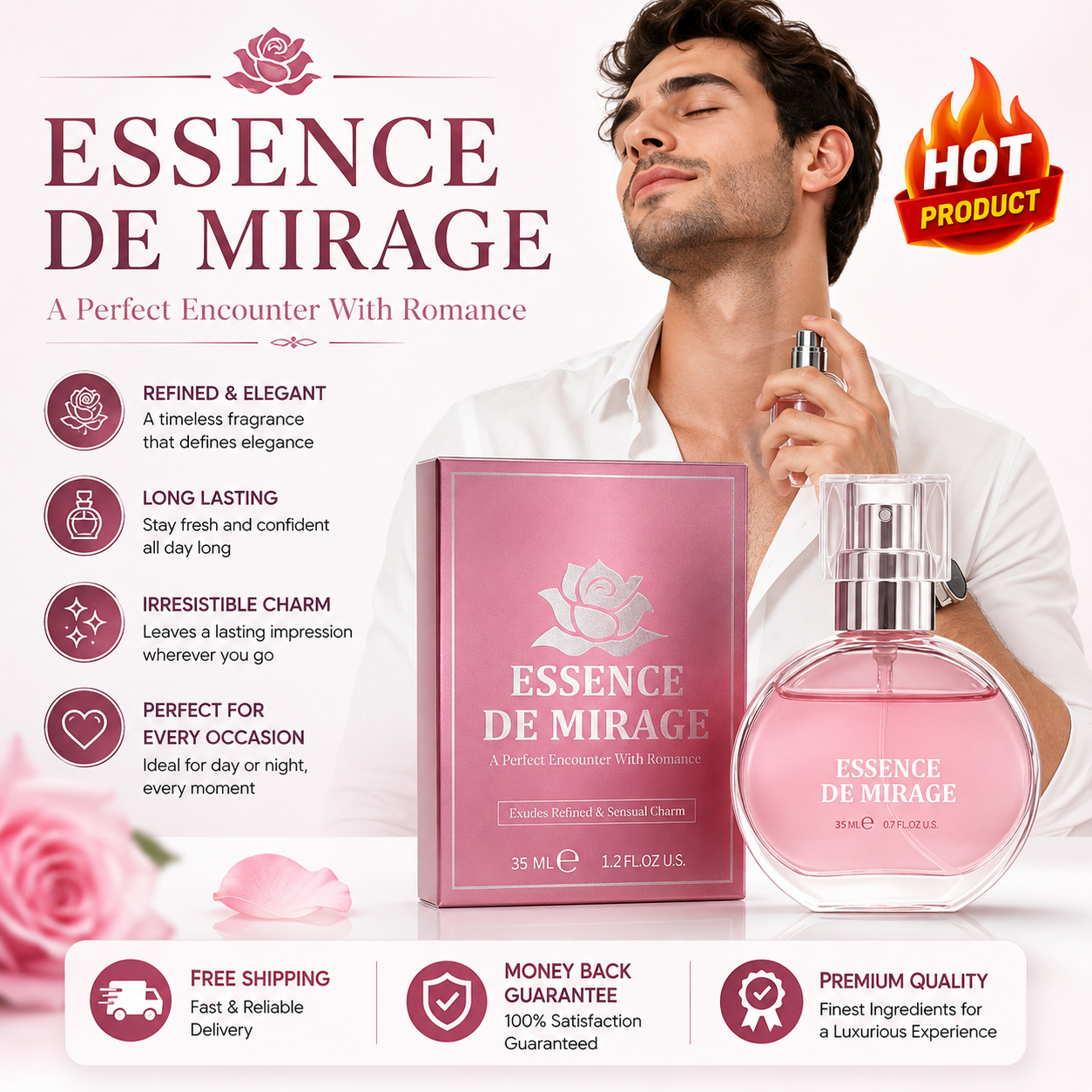 Pure Pheromone Perfume Oil for Women 1.2 Fl Oz – Long Lasting Allure Fragrance