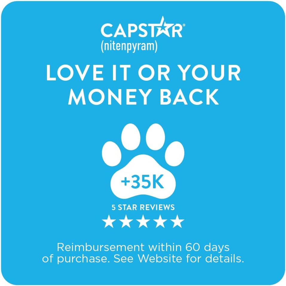 CAPSTAR Fast - Acting Oral Treatment for Small Dogs 2 - 25 lbs 6 Tabs 3370/3103 - 24hrsmart