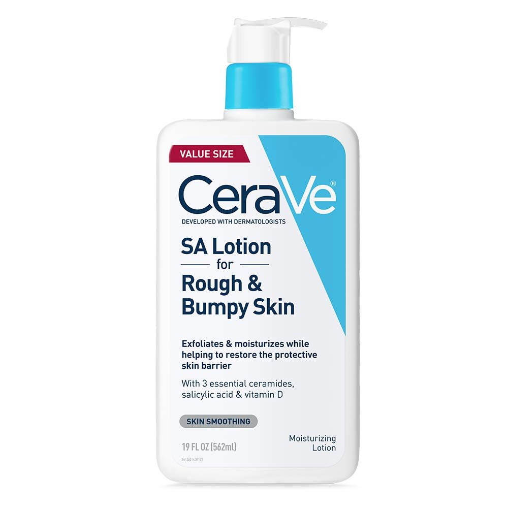 CeraVe SA Lotion for Rough & Bumpy Skin, Vitamin D, Hyaluronic Acid, Lactic Acid & Salicylic Acid Lotion, Fragrance Free & Allergy Tested, 8 Ounce - 24hrsmart