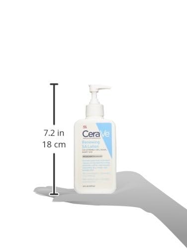 CeraVe SA Lotion for Rough & Bumpy Skin, Vitamin D, Hyaluronic Acid, Lactic Acid & Salicylic Acid Lotion, Fragrance Free & Allergy Tested, 8 Ounce - 24hrsmart