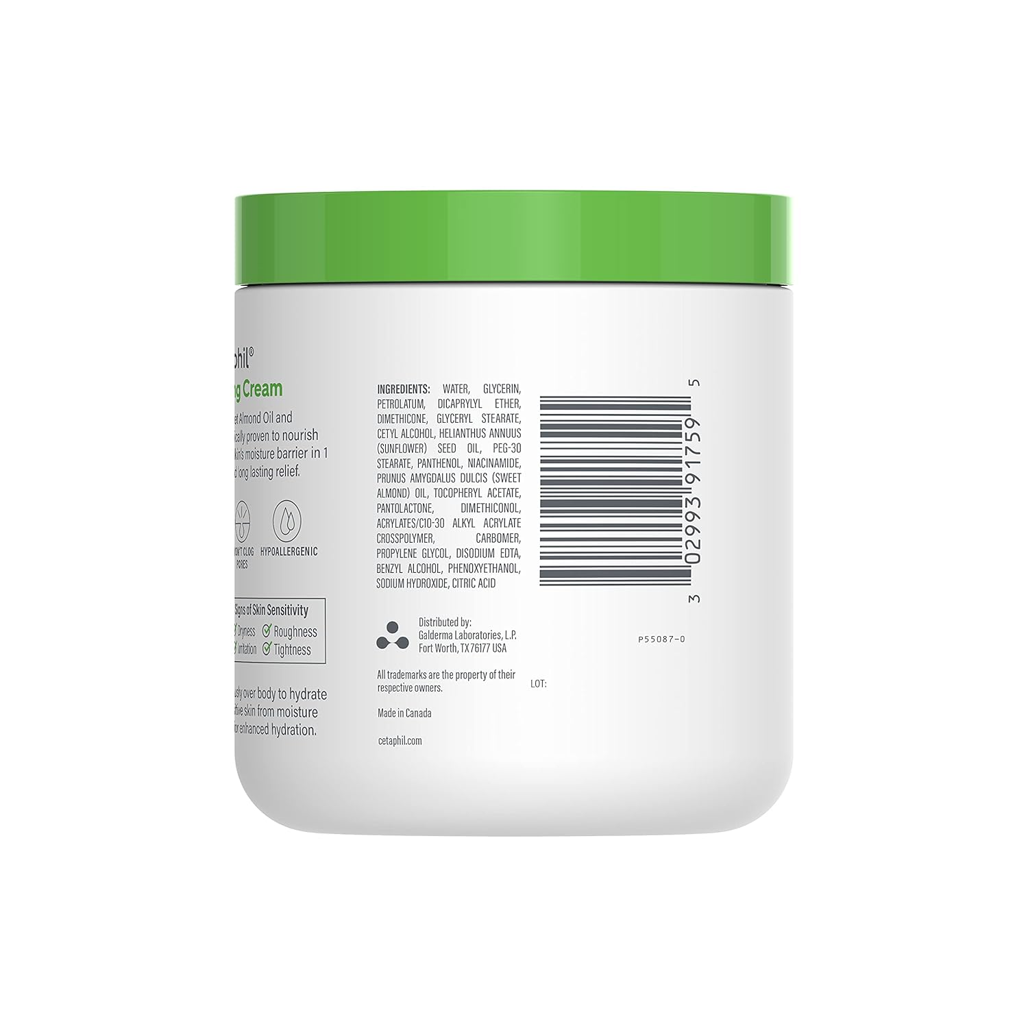 Cetaphil Body Moisturizer, Hydrating Moisturizing Cream for Dry to Very Dry, Sensitive Skin, NEW 20 oz, Fragrance Free, Non - Comedogenic, Non - Greasy - 24hrsmart