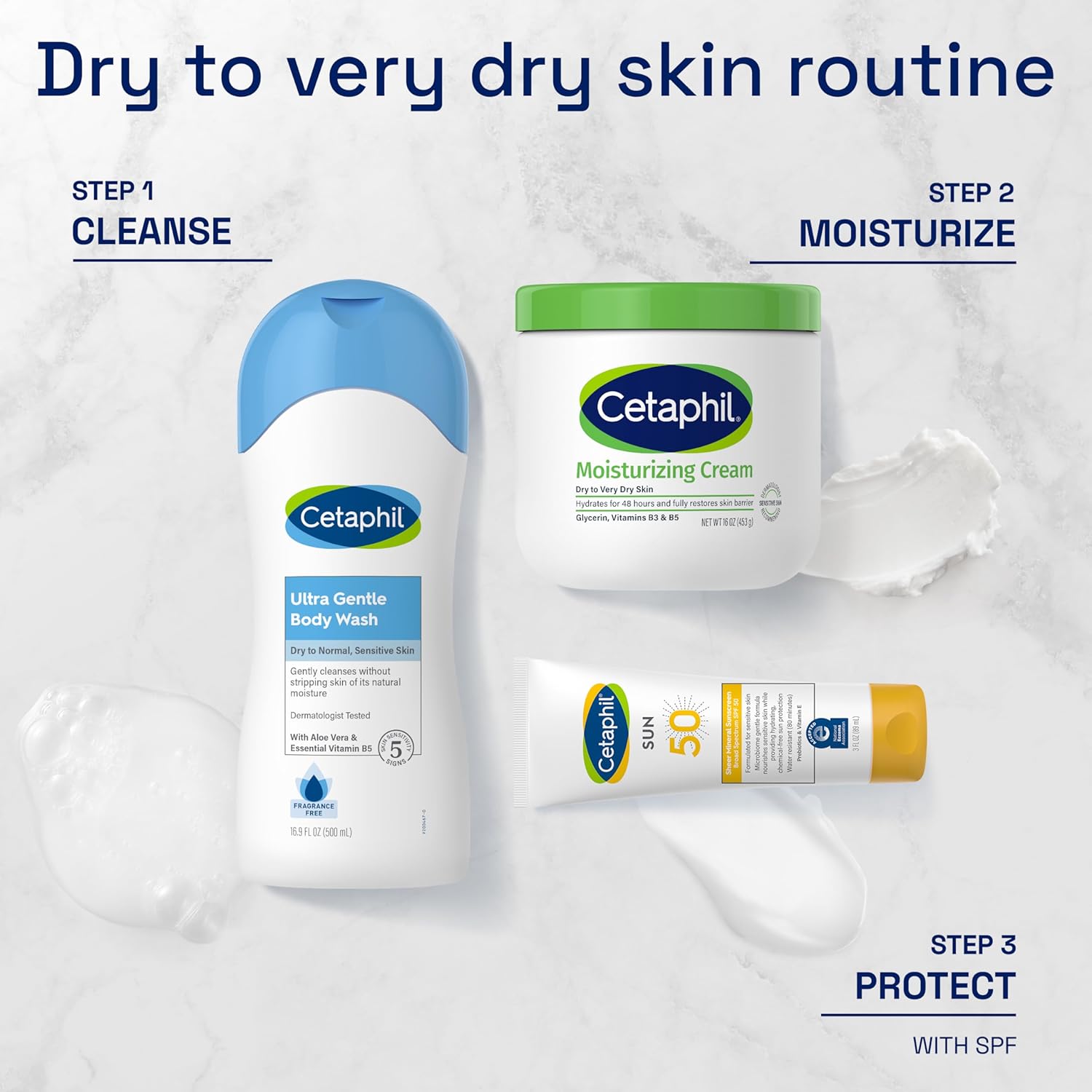 Cetaphil Body Moisturizer, Hydrating Moisturizing Cream for Dry to Very Dry, Sensitive Skin, NEW 20 oz, Fragrance Free, Non - Comedogenic, Non - Greasy - 24hrsmart