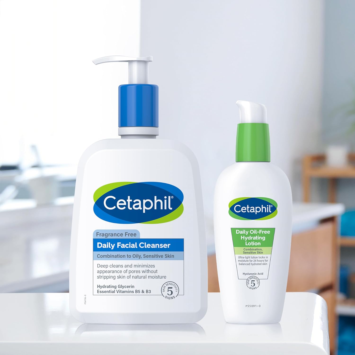 Cetaphil Face Wash, Daily Facial Cleanser for Sensitive, Combination to Oily Skin, NEW 16 oz, Fragrance Free,Gentle Foaming, Soap Free, Hypoallergenic - 24hrsmart