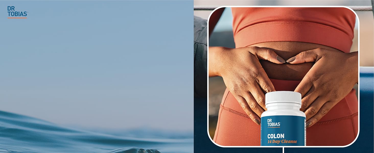 Dr. Tobias Colon 14 Day Cleanse, Advanced Gut Cleanse Detox for Women & Men with Cascara Sagrada, Psyllium Husk, Senna Leaf & Probiotics, Non-GMO Colon Cleanse, 28 Capsules 1-2 Daily 24Hr Smart