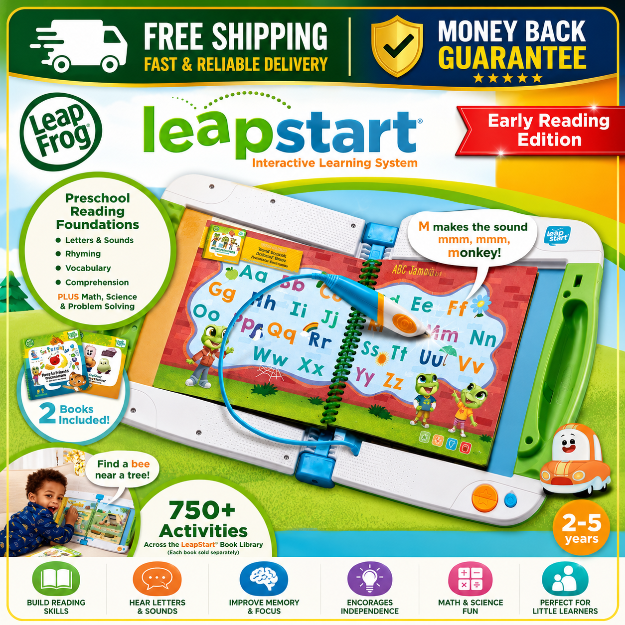LeapFrog® LeapStart® Learning Success Bundle™ System and Books N-A1R3S1 - 24hrsmart