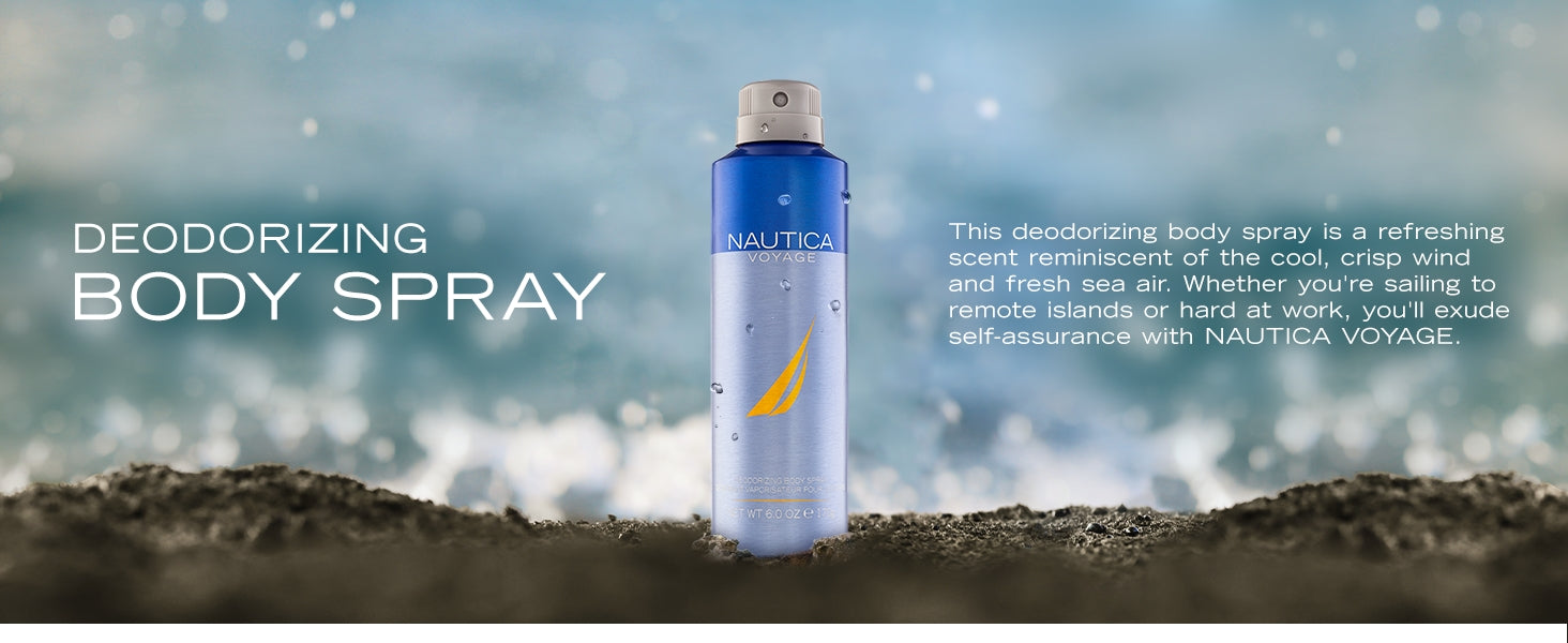 Nautica Voyage Eau de Toilette 3.3 fl oz (Pack of 1), Notes of Apple, Cedarwood, Mimosa, Men's Fragrance, Long Lasting, Everyday Fragrance, Travel Size 24Hr Smart