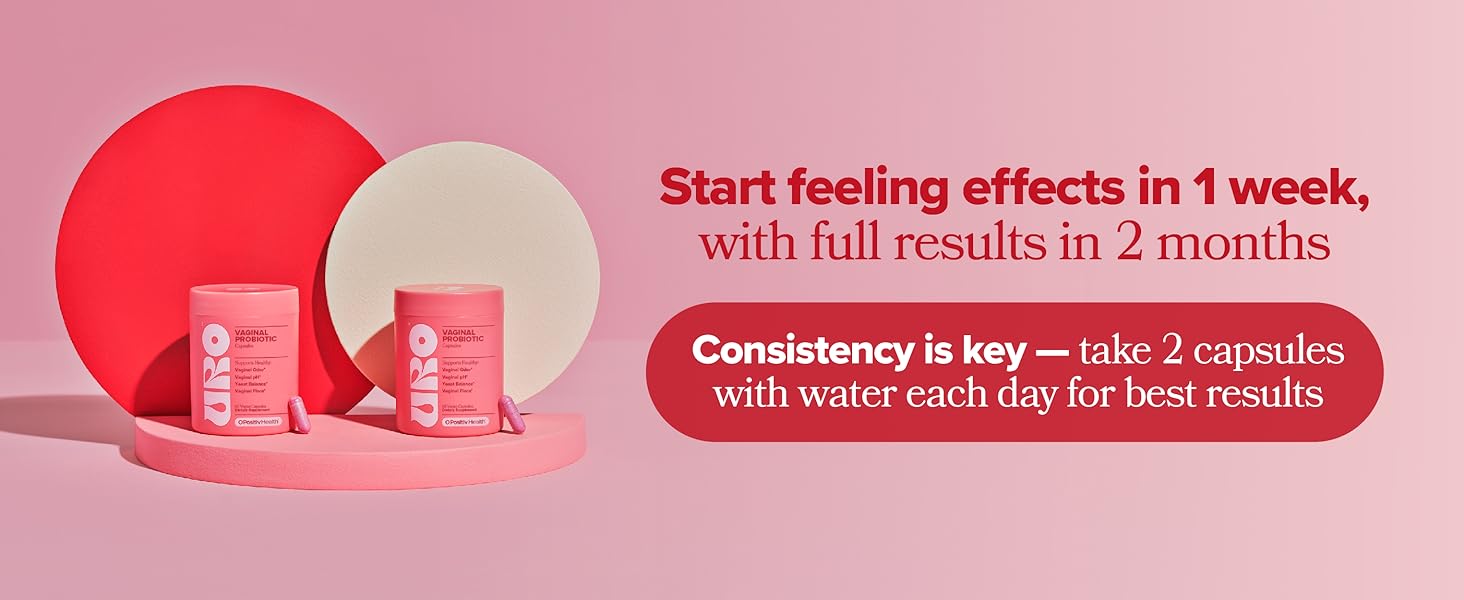 URO Vaginal Probiotics for Women pH Balance with Prebiotics & Lactobacillus Blend - Womens Health Supplement - Promote Healthy Vaginal Odor & Vaginal Flora, 60 Count 24Hr Smart