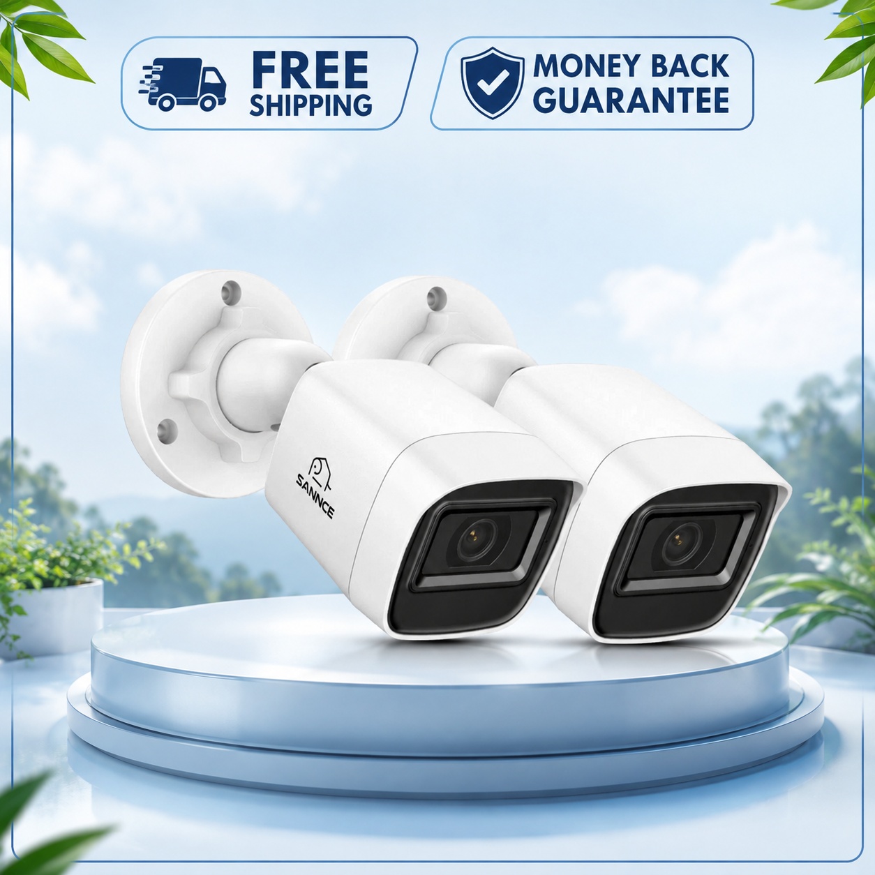 SANNCE Full HD 1080P Video TVI CCTV Home Security Camera Outdoor IR Night Vision - 24hrsmart