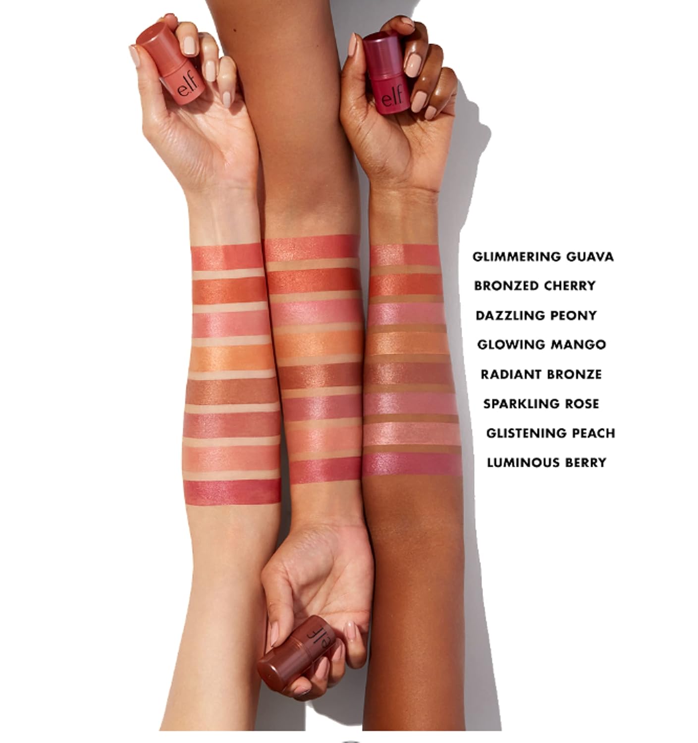 e.l.f., Monochromatic Multi Stick, Creamy, Lightweight, Versatile, Luxurious, Adds Shimmer, Easy To Use On The Go, Blends Effortlessly, Sparkling Rose, 0.155 Oz - 24hrsmart