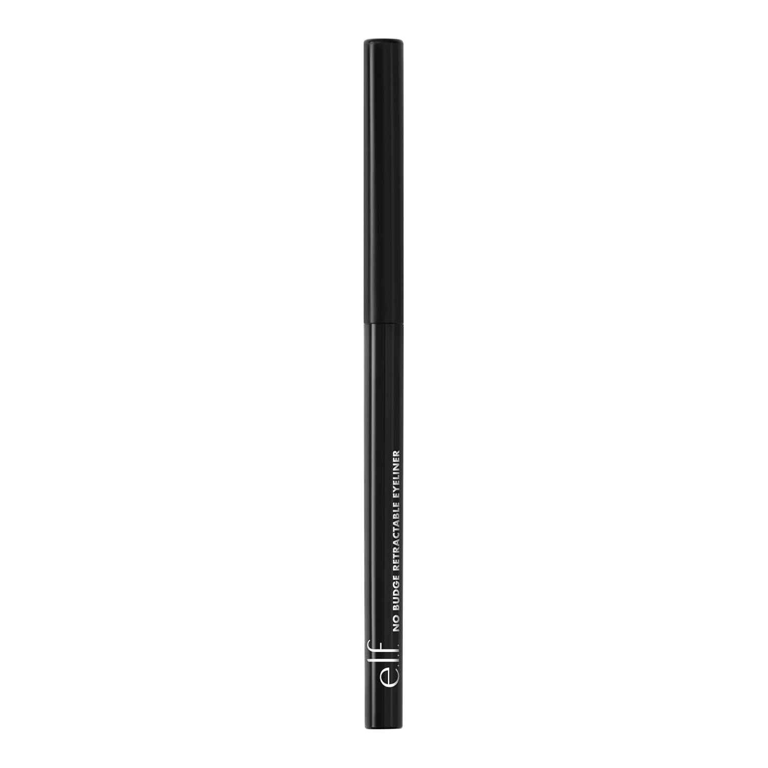 e.l.f. No Budge Retractable Eyeliner, Creamy, Ultra - Pigmented & Waterproof, Creates Bold & Defined Lines, Vegan & Cruelty - Free, Black 0.006 Oz - 24hrsmart