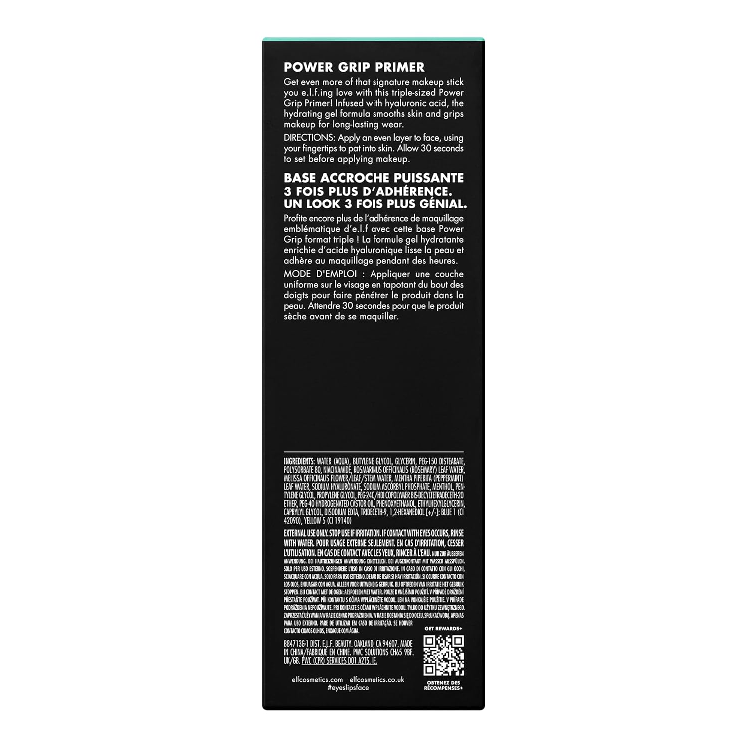e.l.f. Power Grip Primer, Gel - Based & Hydrating Face Primer For Smoothing Skin & Gripping Makeup, Moisturizes & Primes - 24hrsmart