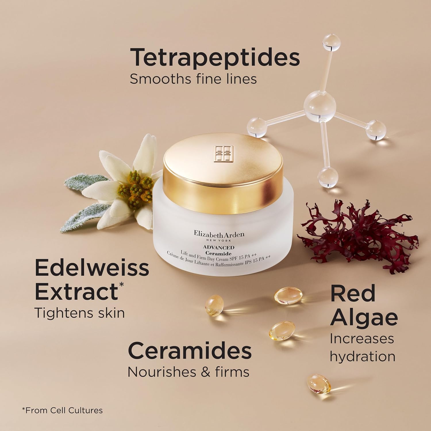 Elizabeth Arden Advanced Ceramide Lift + Firm Day Cream SPF 15 PA+++ | 1.7 oz | - 24hrsmart
