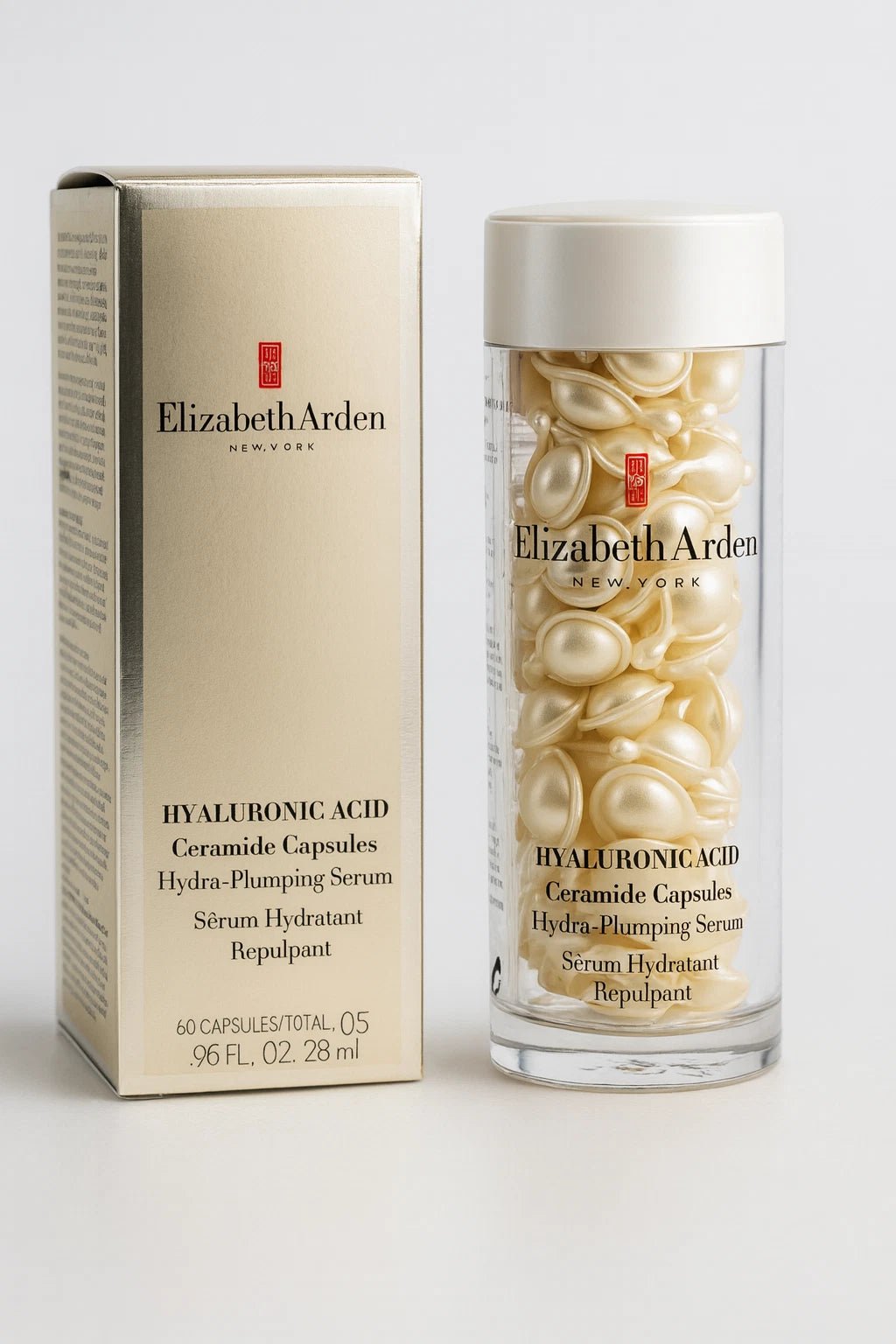 Elizabeth Arden Hyaluronic Acid Ceramide Hydra Plumping Serum 60 Capsules - 24hrsmart