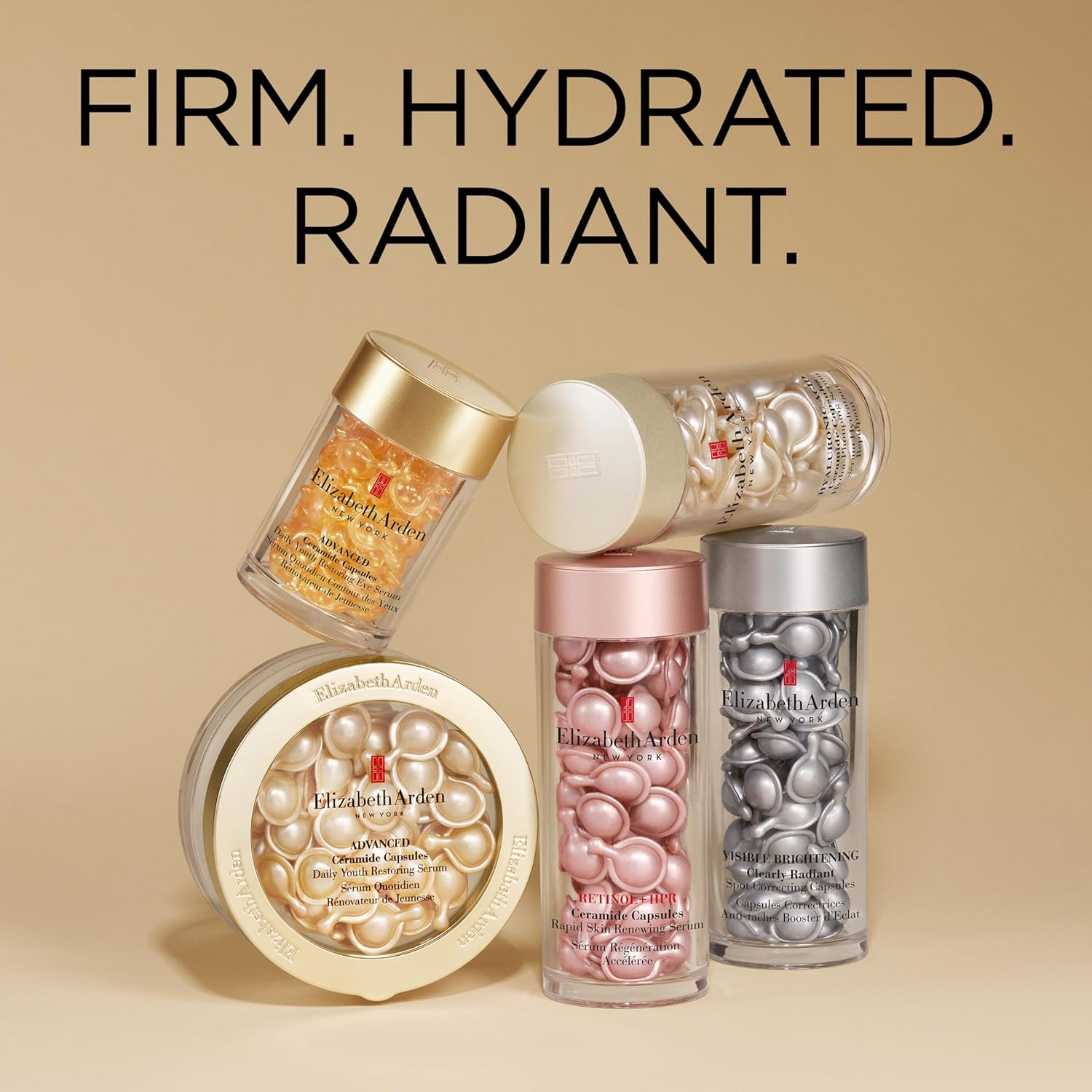 Elizabeth Arden Hyaluronic Acid Ceramide Hydra Plumping Serum 60 Capsules - 24hrsmart