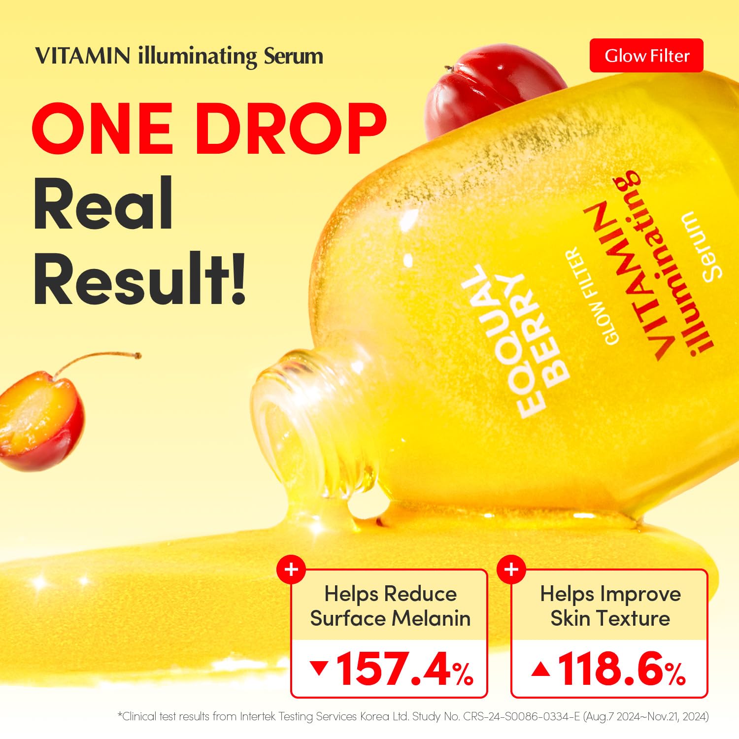 EQQUALBERRY Vitamin Illuminating Serum | Niacinamide 4% + Brightening Vitamin C Face Serum with Hyaluronic Acid & Vitamin E | Dark Spot, Uneven Tone Care | Korean Skincare, 1.01 fl.oz - 24hrsmart