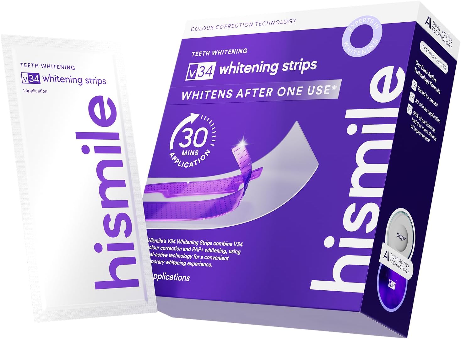 Hismile V34 Teeth Whitening Strips - 24hrsmart