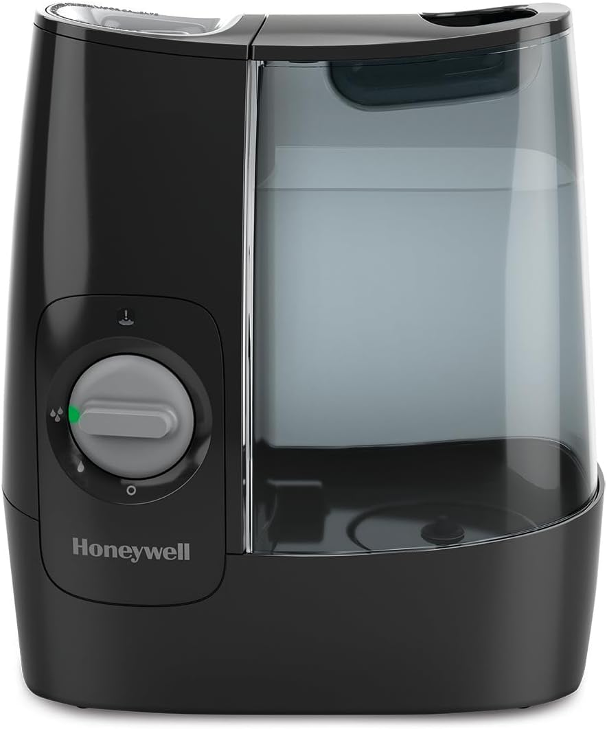 Honeywell HWM845 Warm Mist Humidifier with Essential Oil Cup Filter Free Black - 24hrsmart