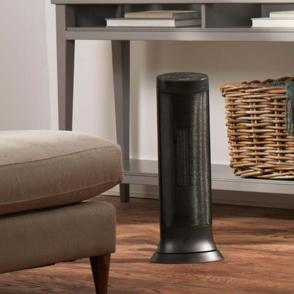 Honeywell Slim Ceramic Tower Heater Black: Indoor Space Heater, Adjustable - 24hrsmart