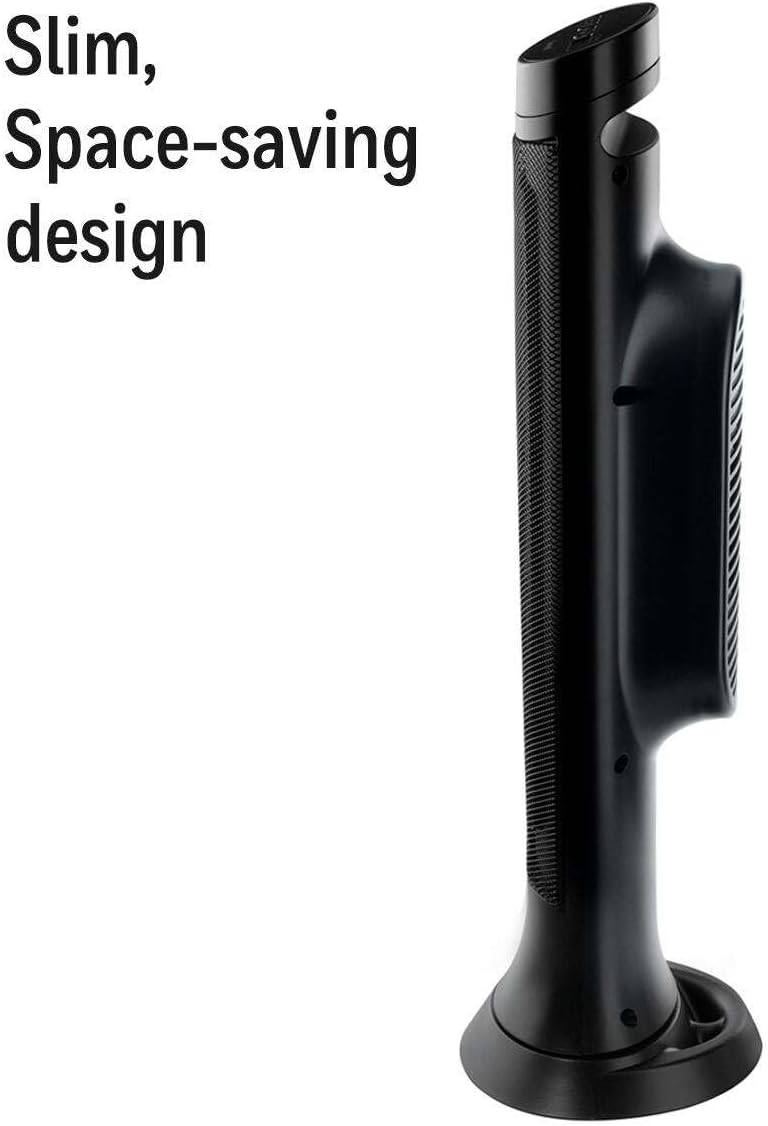Honeywell Slim Ceramic Tower Heater Black: Indoor Space Heater, Adjustable - 24hrsmart