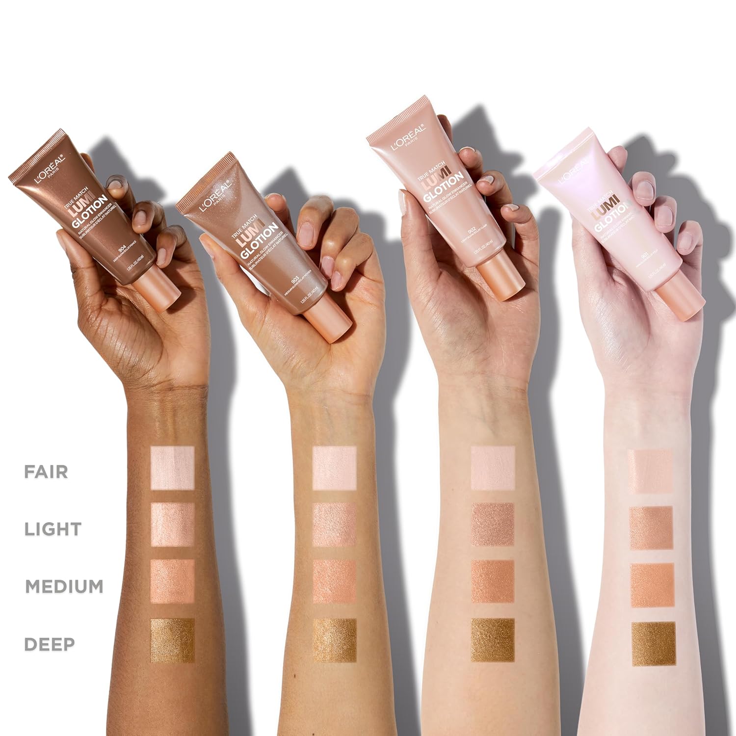 L’Oréal Paris Makeup True Match Lumi Glotion, Natural Glow Enhancer, Illuminator Highlighter Skin Tint, for an All Day Radiant Glow, Deep, 1.35 Ounces - 24hrsmart