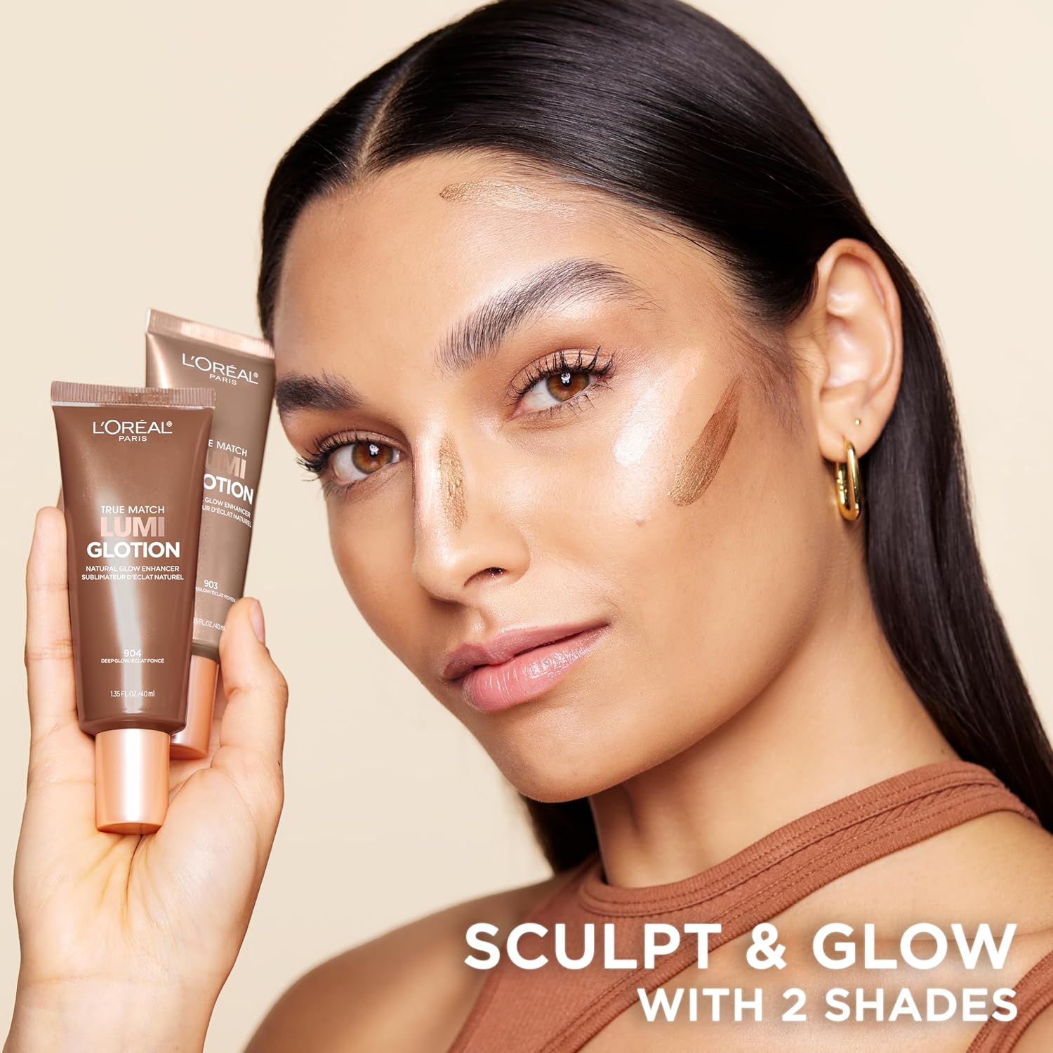 L’Oréal Paris Makeup True Match Lumi Glotion, Natural Glow Enhancer, Illuminator Highlighter Skin Tint, for an All Day Radiant Glow, Deep, 1.35 Ounces - 24hrsmart