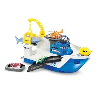 Matchbox Marine Rescue Shark Ship, Include 2 Cars, Ages 3 And Over - 24hrsmart