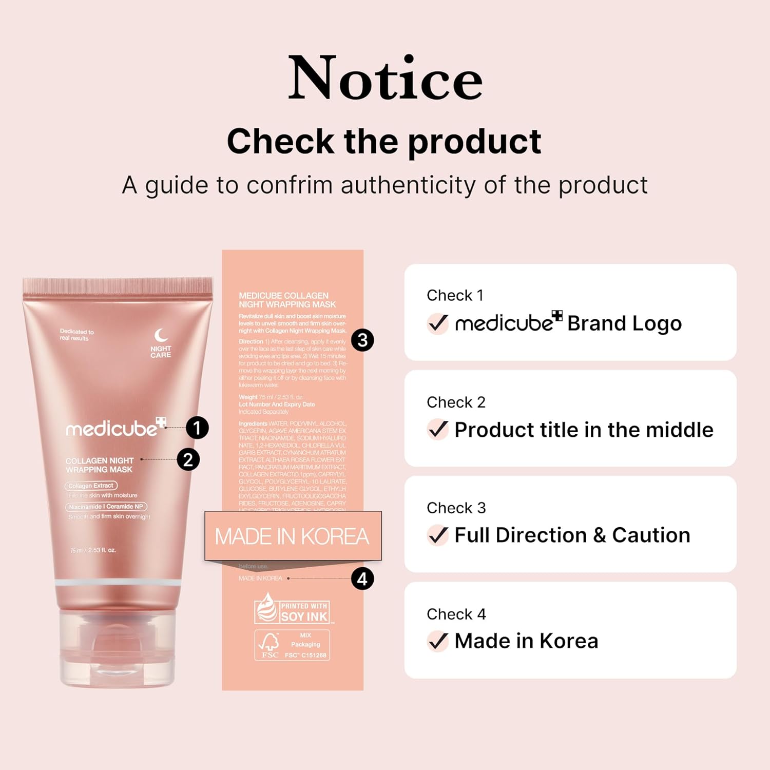 Medicube Collagen Overnight Mask – Peel - Off Facial Pack for Hydration & Anti - Aging - 24hrsmart
