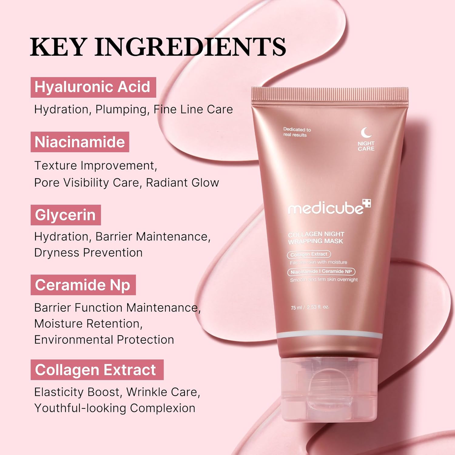 Medicube Collagen Overnight Mask – Peel - Off Facial Pack for Hydration & Anti - Aging - 24hrsmart