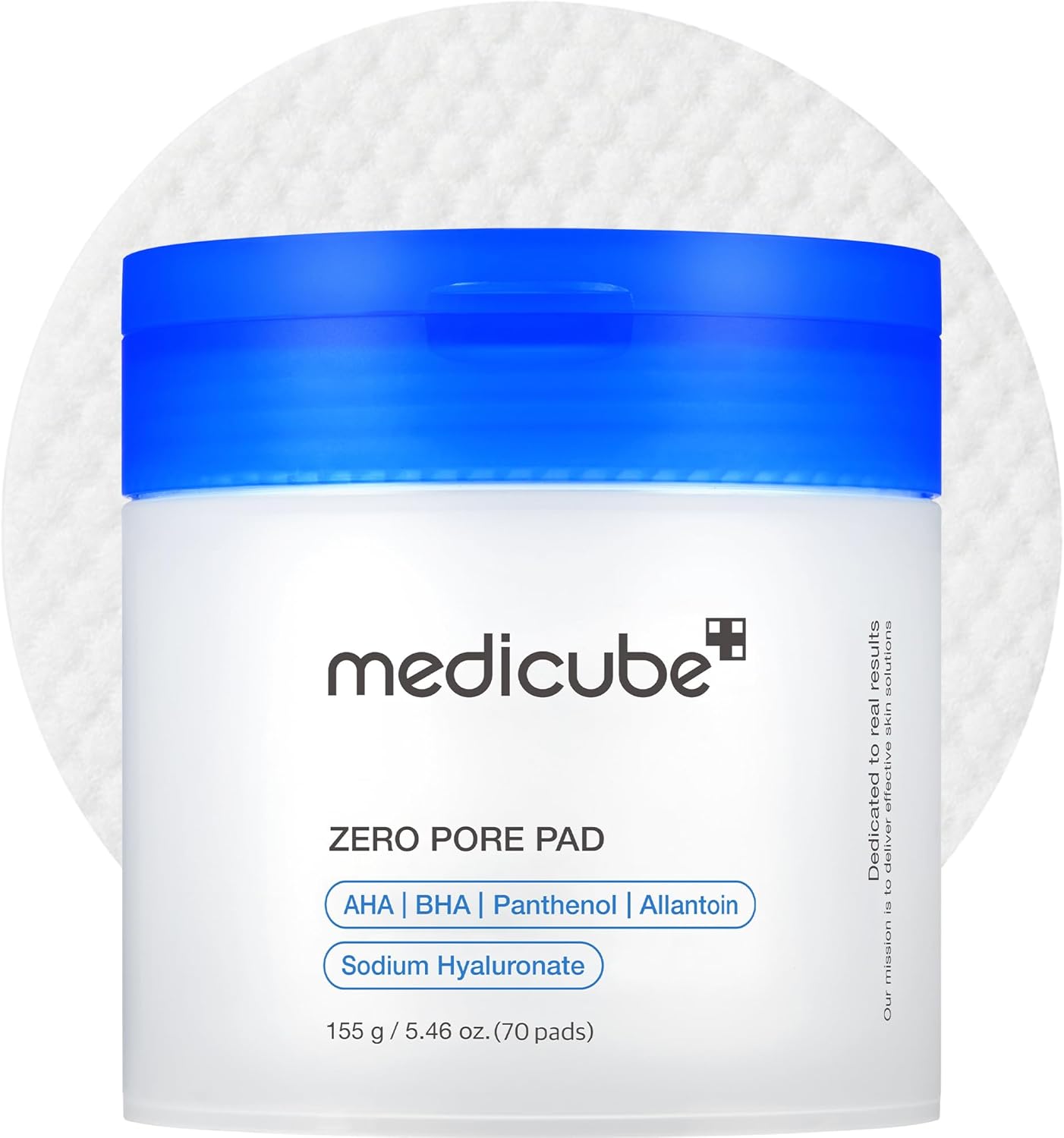 Medicube Zero Pore Pads 2.0 – Dual - Textured Exfoliating Toner Pads with 4.5% AHA & 0.45% BHA – 70 Pads - 24hrsmart