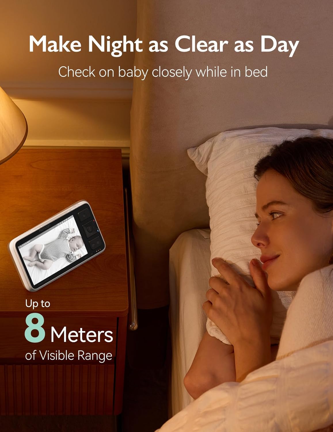 Momcozy 5.5" Video Baby Monitor BM03 - White - 24hrsmart
