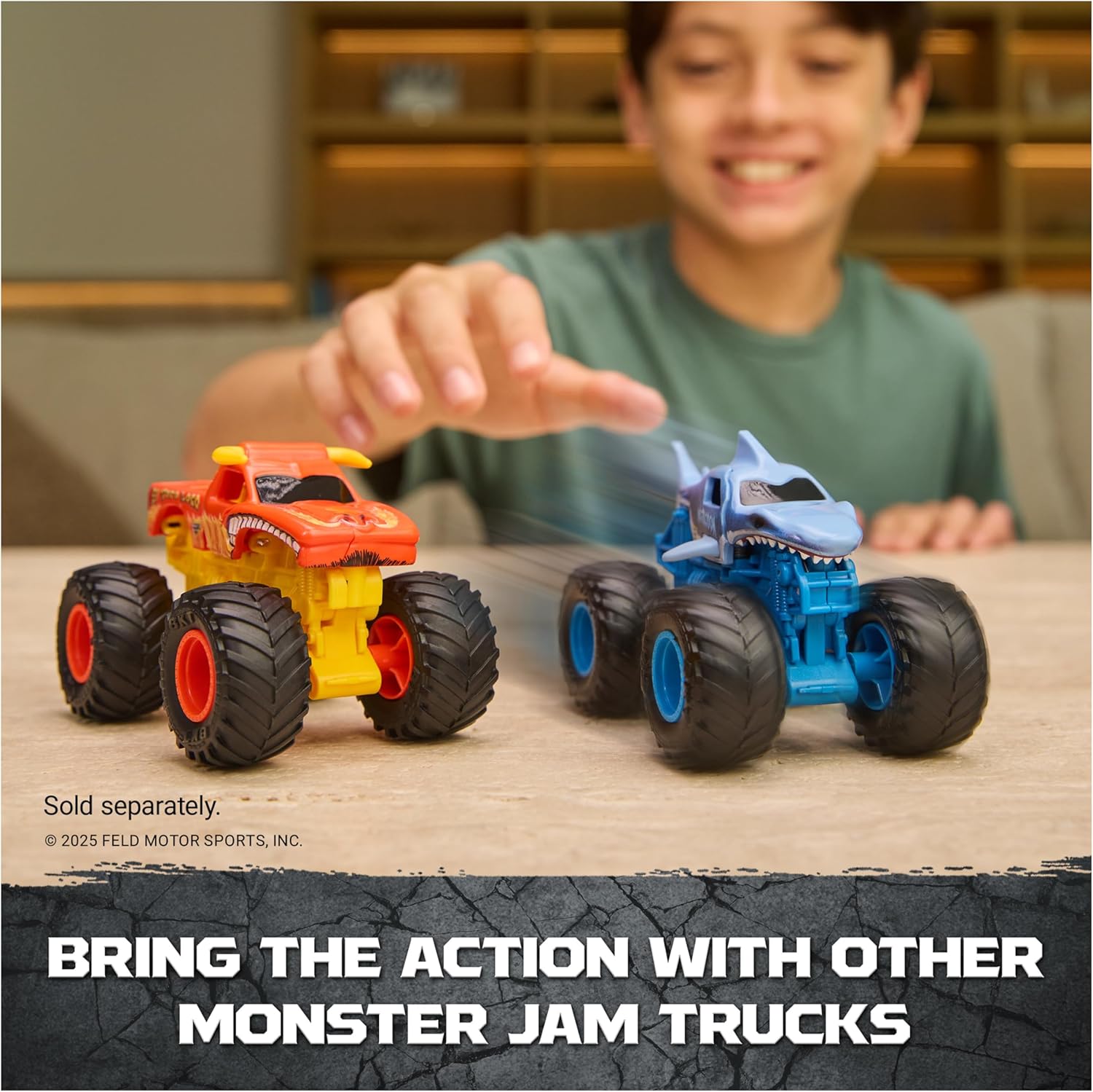 Monster Jam Smash & Bash Toy Vehicle Playset - 1:64 Scale - 24hrsmart
