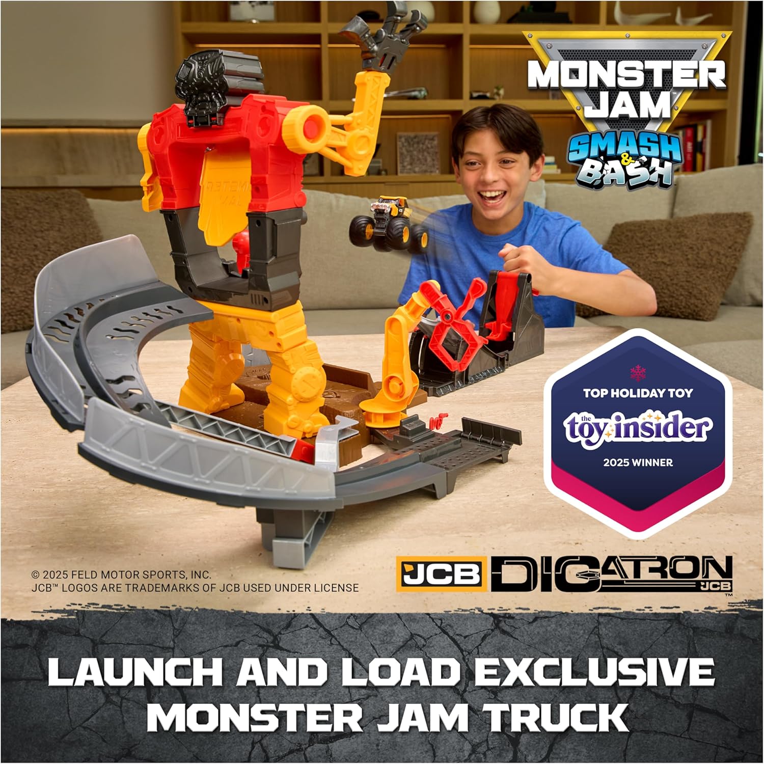 Monster Jam Smash & Bash Toy Vehicle Playset - 1:64 Scale - 24hrsmart