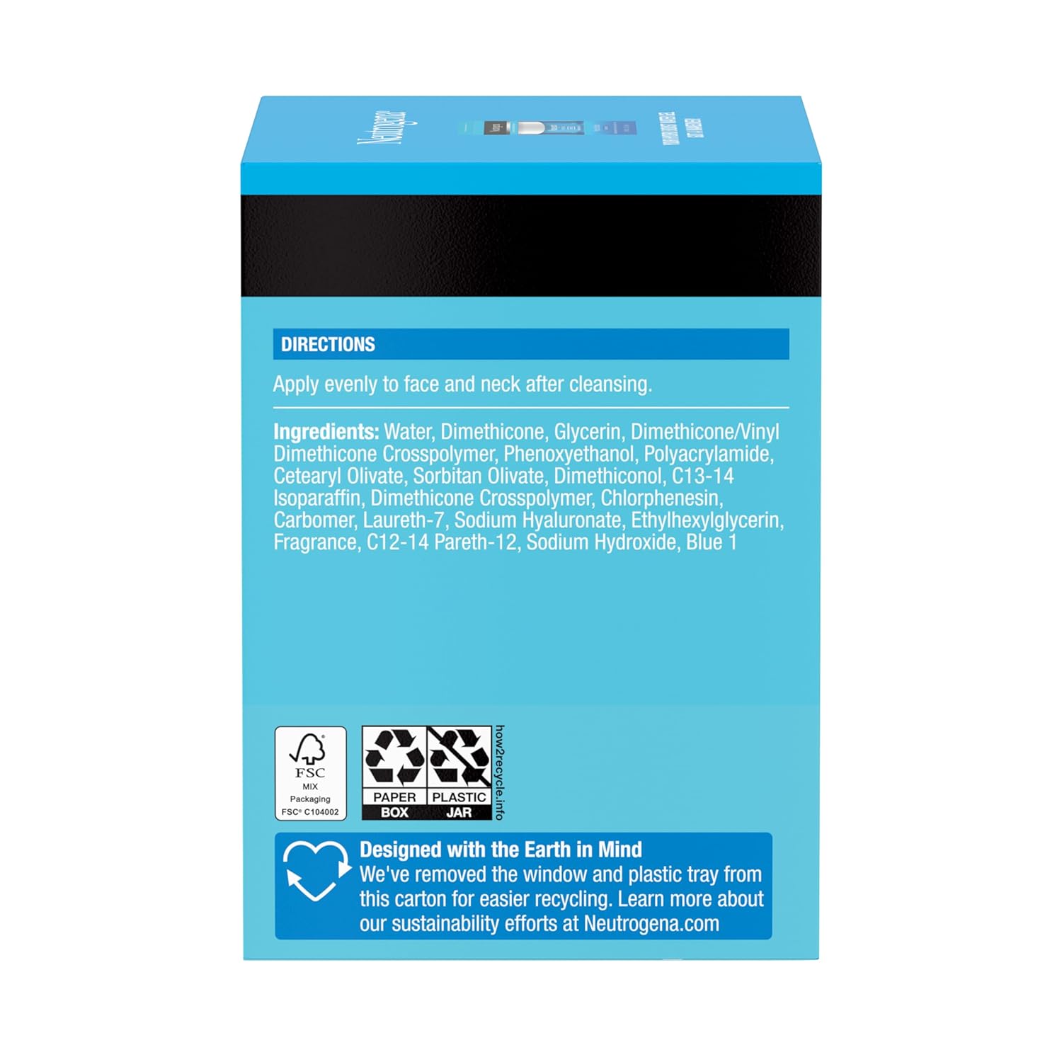 Neutrogena Hydro Boost Face Moisturizer with Hyaluronic Acid for Dry Skin, Oil - Free and Non - Comedogenic Water Gel Face Lotion, 1.7 oz - 24hrsmart