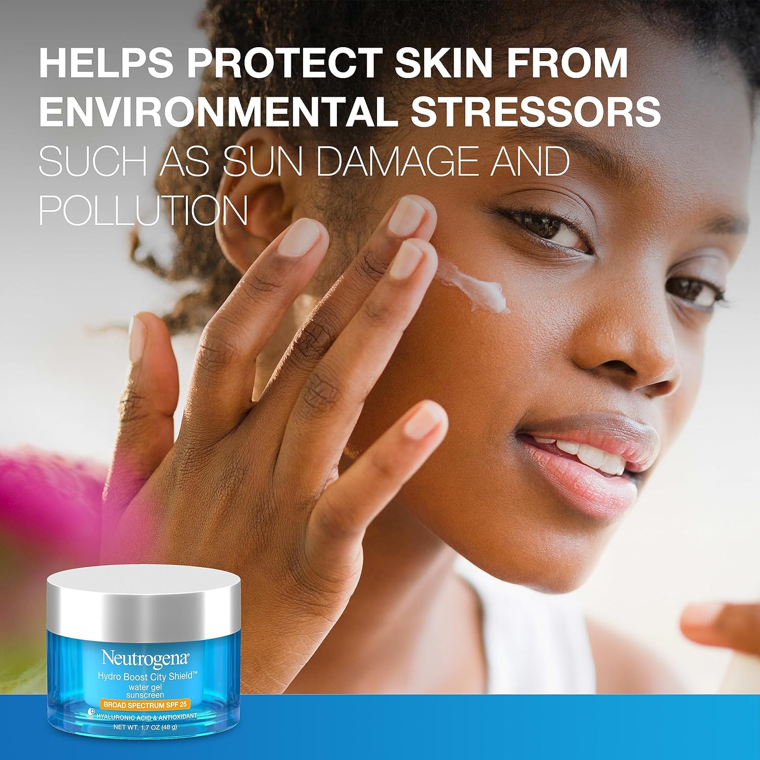 Neutrogena Hydro Boost Face Moisturizer with SPF 25, Hydrating Facial Sunscreen, Oil - Free and Non - Comedogenic Water Gel Face Lotion 1.7 oz - 24hrsmart