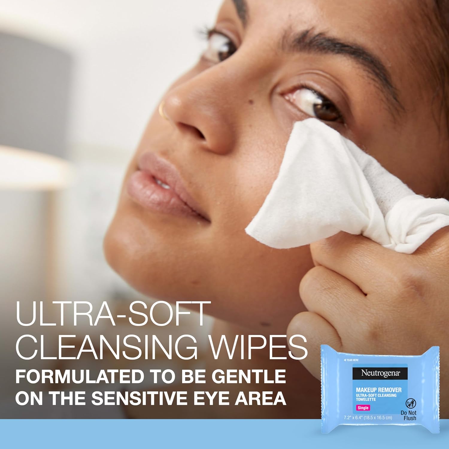 Neutrogena Makeup Remover Wipes Singles, Daily Facial Cleanser Towelettes, Gently Removes Oil & Makeup, Alcohol - Free Makeup Wipes, Individually Wrapped, 20 ct - 24hrsmart